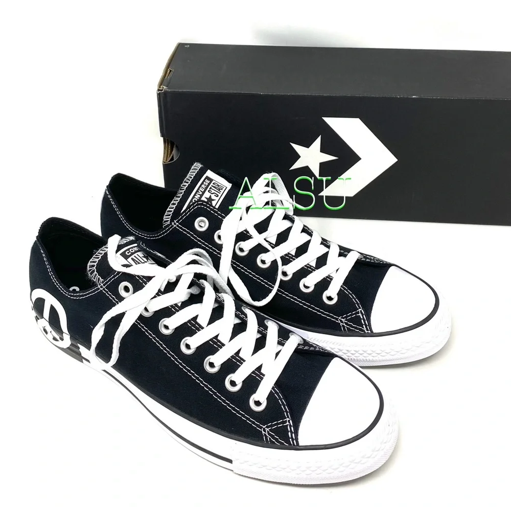 Converse Chuck Taylor ☮️ AS Canvas Low Skate Men’s Size Black Sneakers 165769F - Picture 3 of 13